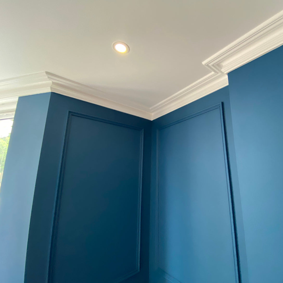 Small Victorian Swan Neck Cornice SPC070 Drop 80mm