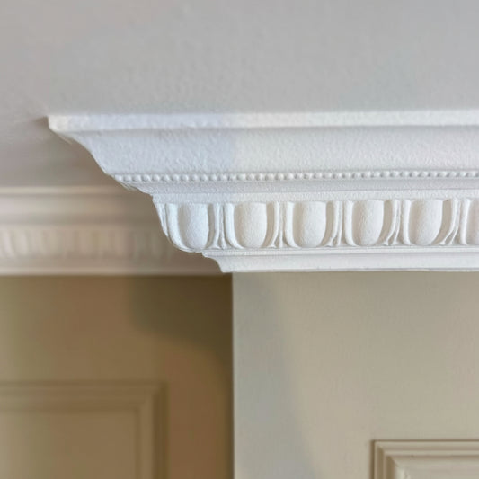 Plaster Coving Egg & Dart 110mm Drop MPC064