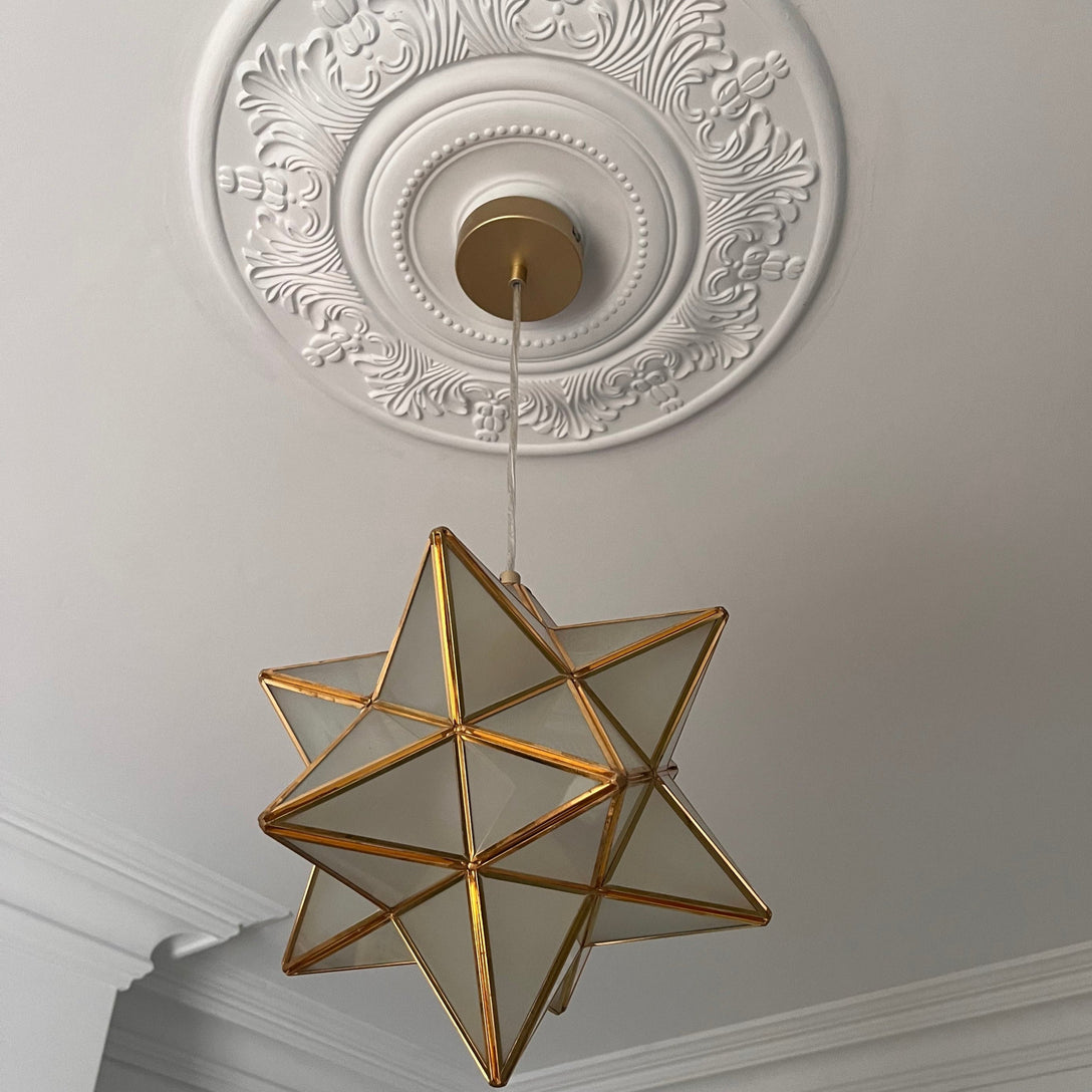 Close up of Victorian Style Ceiling Rose
