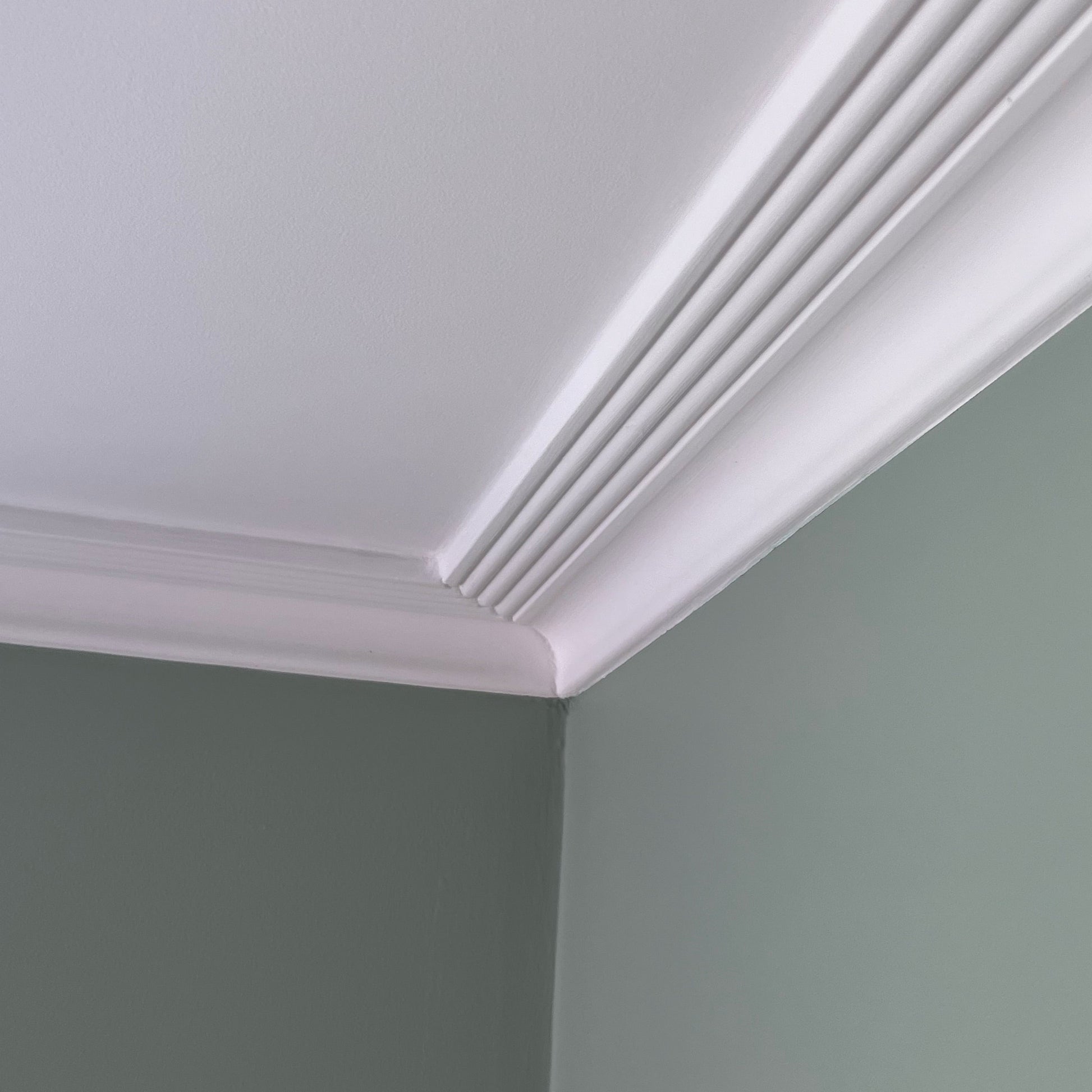 corner section of classic plaster ceiling coving