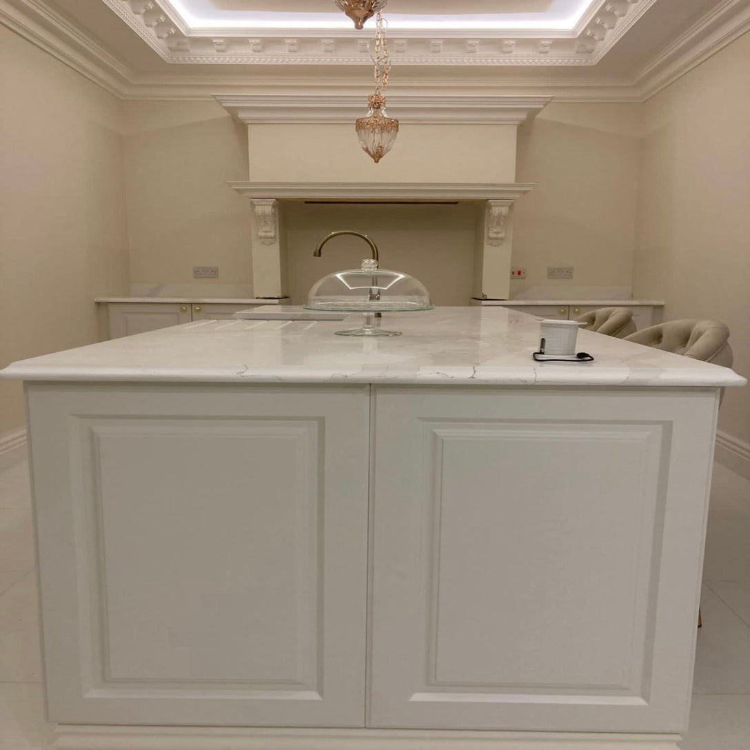 Plaster Coving in kitchen with LED lights 175mm