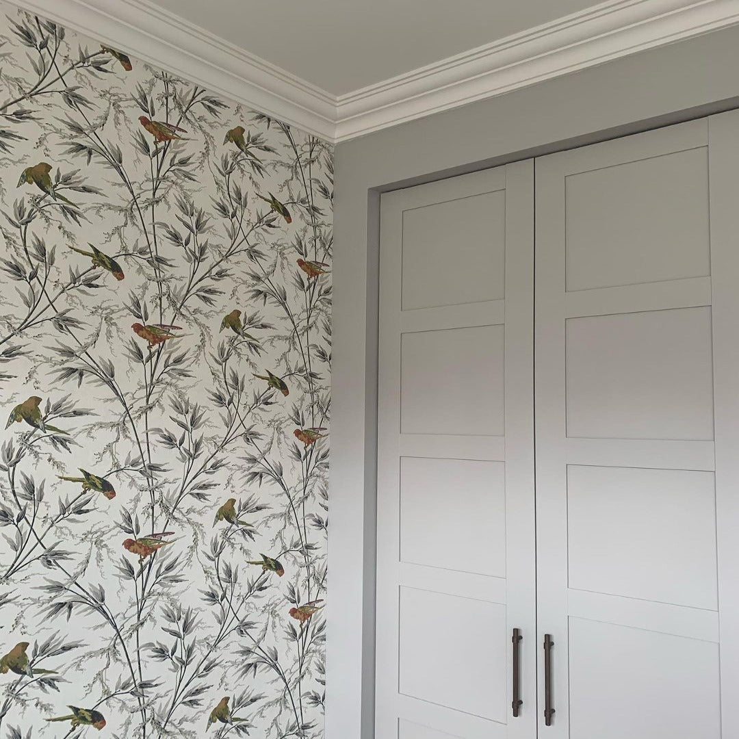 aspect of victorian plaster coving section fitted around a corner