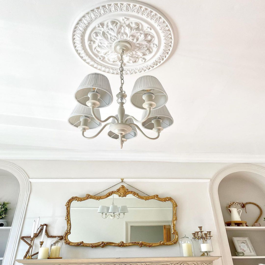 Ornate Victorian Plaster Ceiling Rose in traditional room