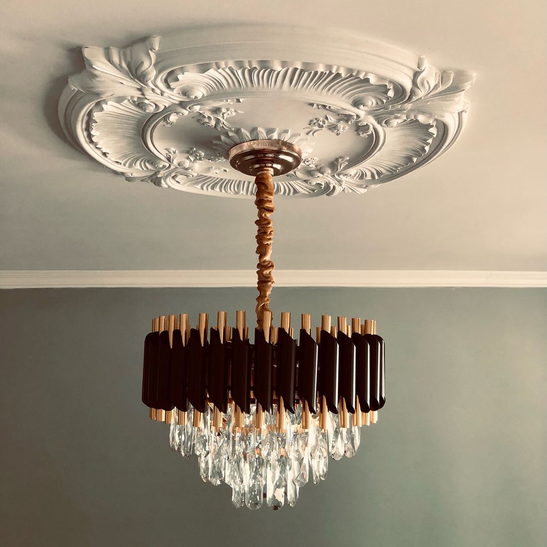 French Style Plaster Ceiling Rose in living room