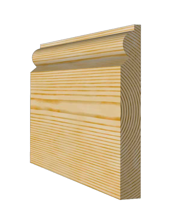 digital image showing details of Torus Timber Skirting Board 168mm x 21mm 