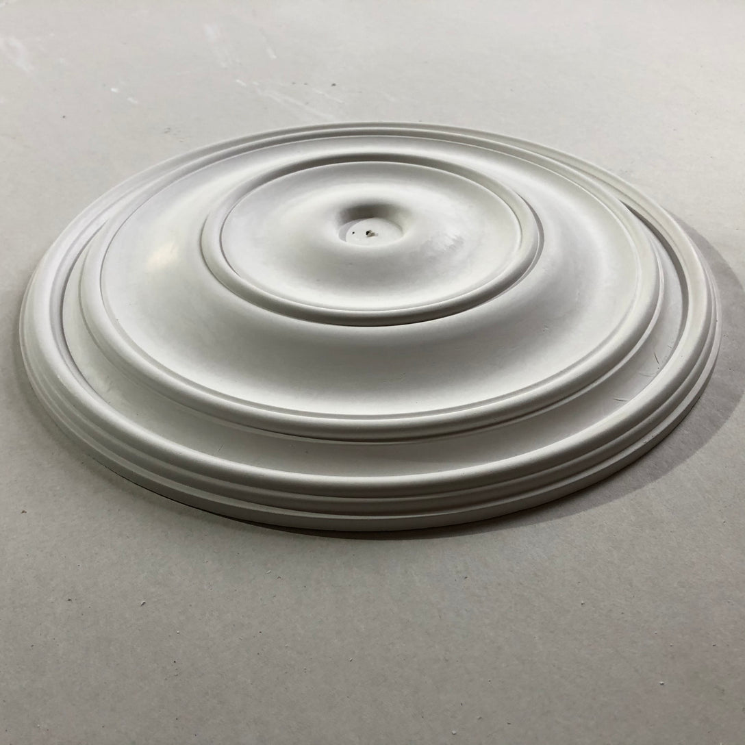 side view showing details on Plain Spun Plaster Ceiling Rose 320MM 