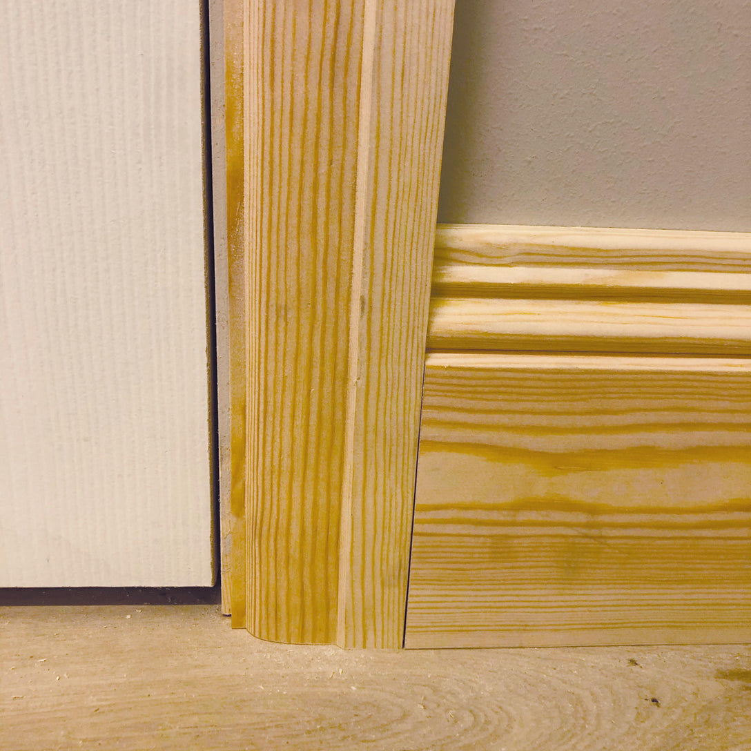 classic Victorian Timber Architrave shown meeting skirting board 21mm x 69mm
