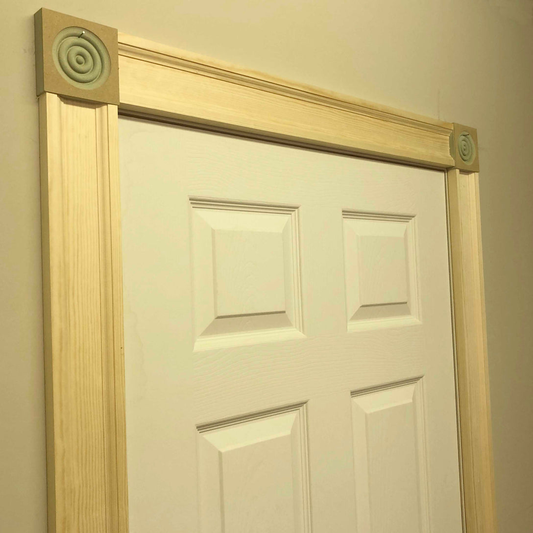 image of the top of a door fitted with vitorian timber architrave
