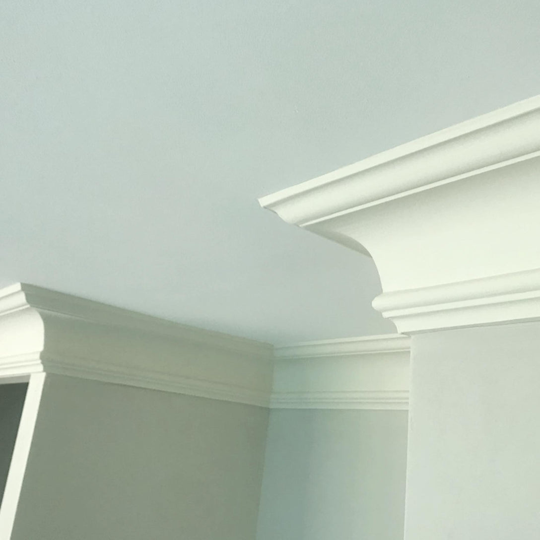 Plaster Coving shown around a corner - 150mm