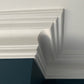 close up picture of Victorian Plaster cornice around a corner - 150MM 