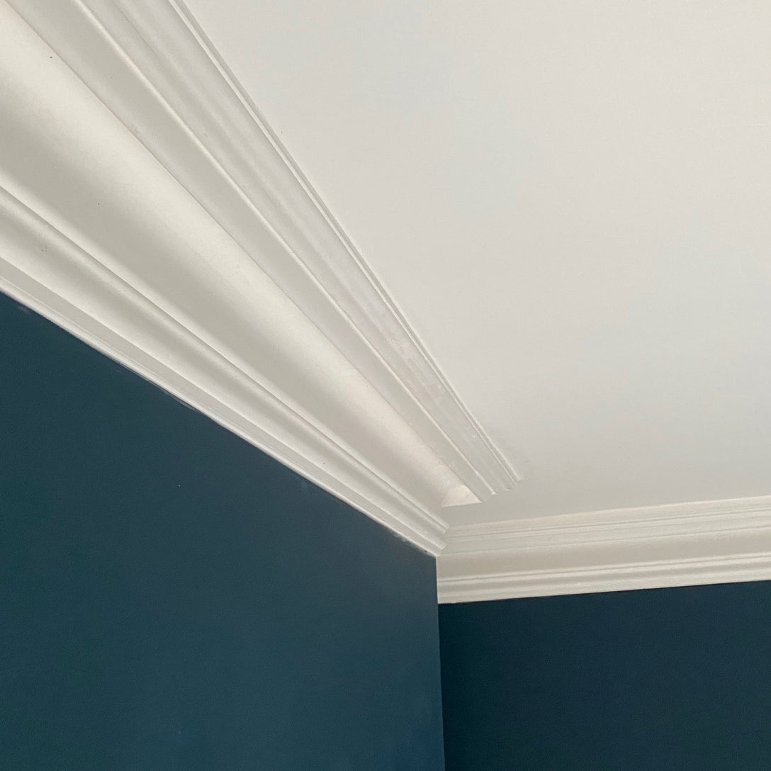aspect of Traditional Victorian Plaster cornice section - 150MM