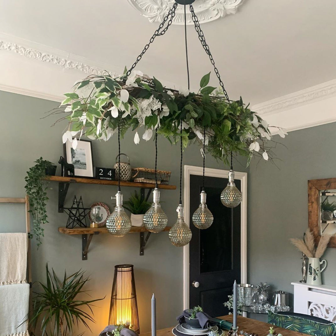 French Style Plaster Ceiling Rose in furnished study