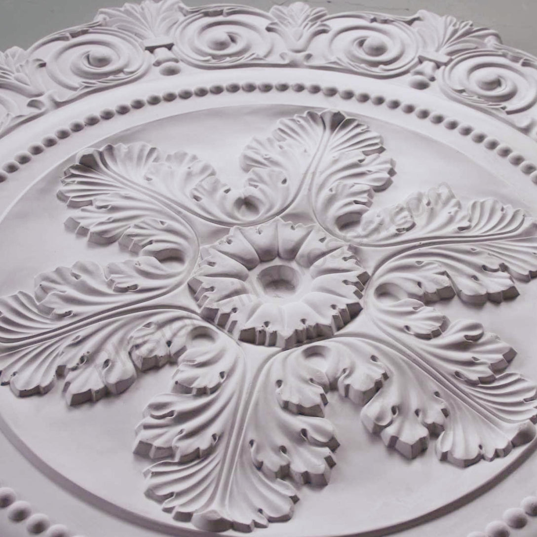 detailed view showing Victorian Plaster Ceiling Rose close up 850mm dia.
