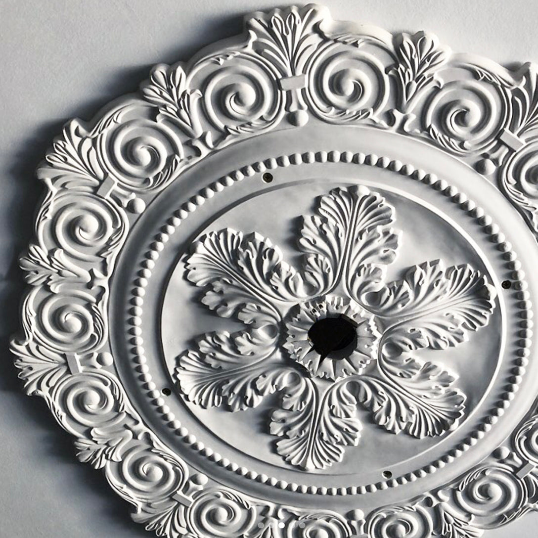 Victorian Plaster Ceiling Rose shown before instillation 850mm dia. 