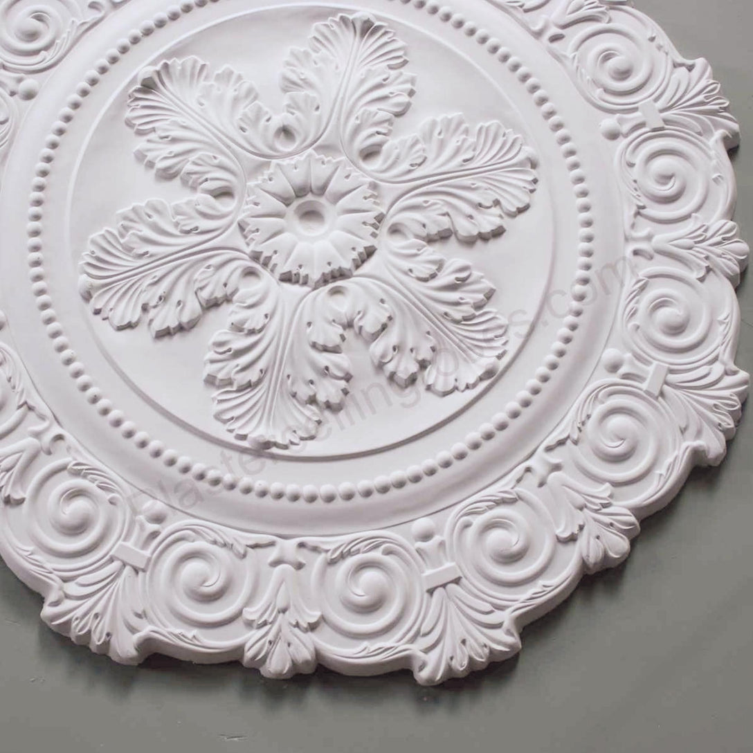 close up photo showing Victorian Plaster Ceiling Rose details 850mm dia