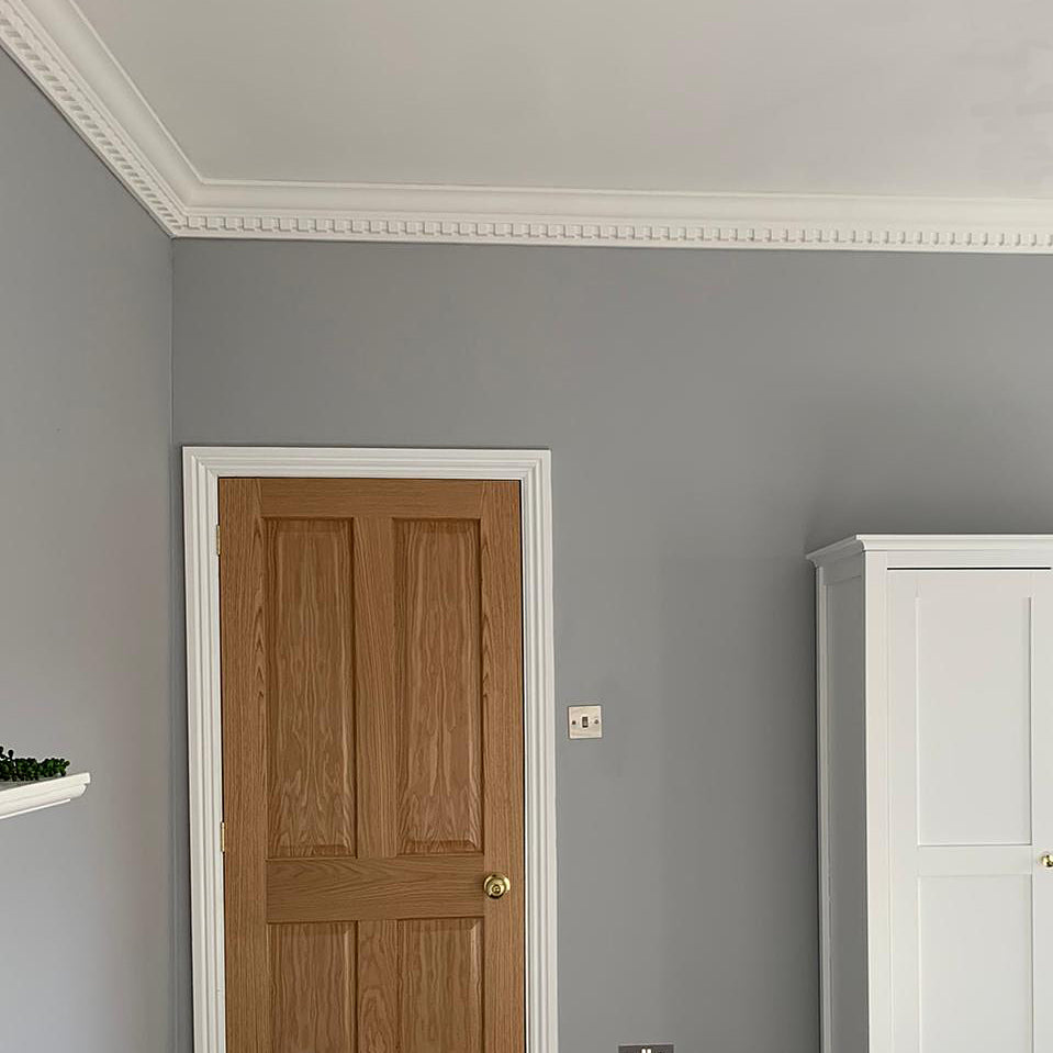 Dentil coving in large room