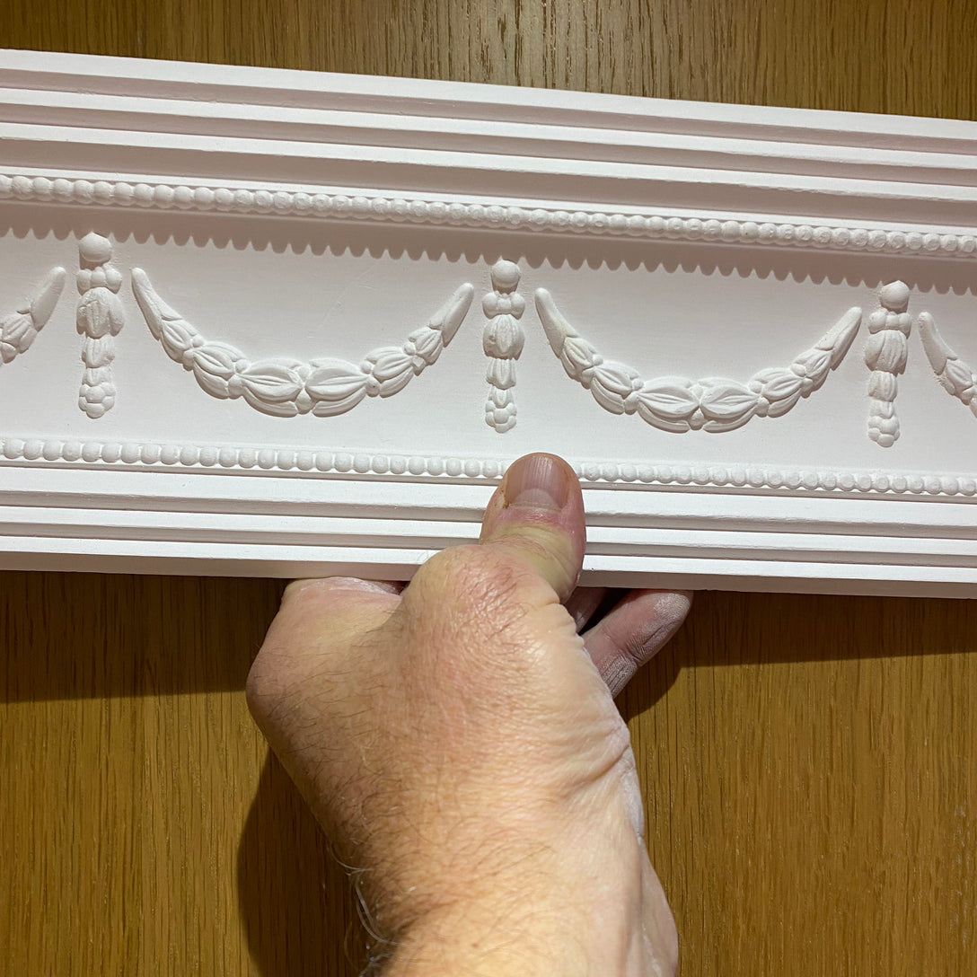 Georgian Swag and Drop cornice in detail