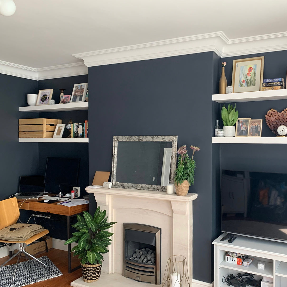 Classic Plaster Cornice 140MM, shown in living room