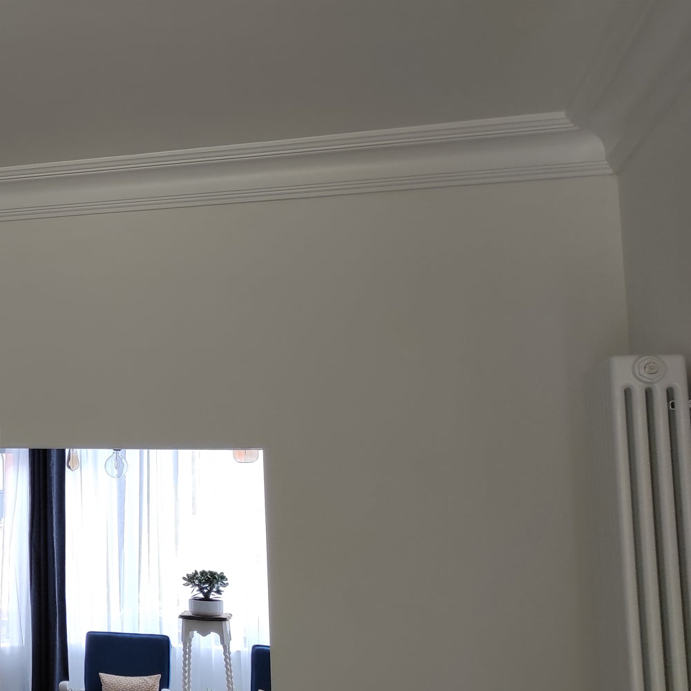 classic plaster cornice fitted in living room#