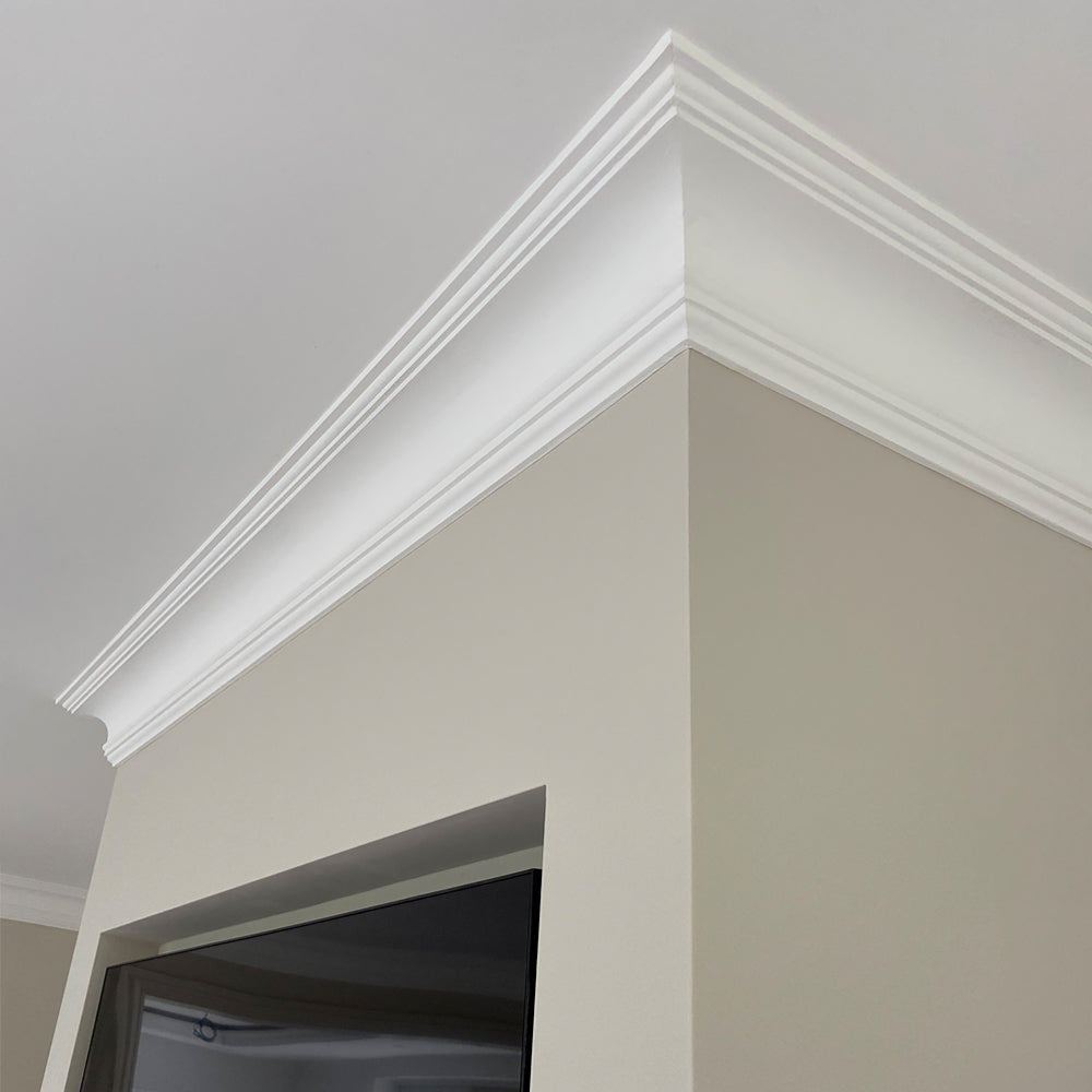 corner section of classic plaster cornice - 140mm