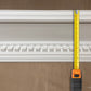 Large Dental Plaster Cornice shown with ruler for size - Drop 165MM