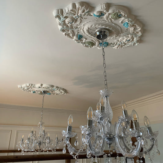 Oval Plaster Ceiling Rose in period room