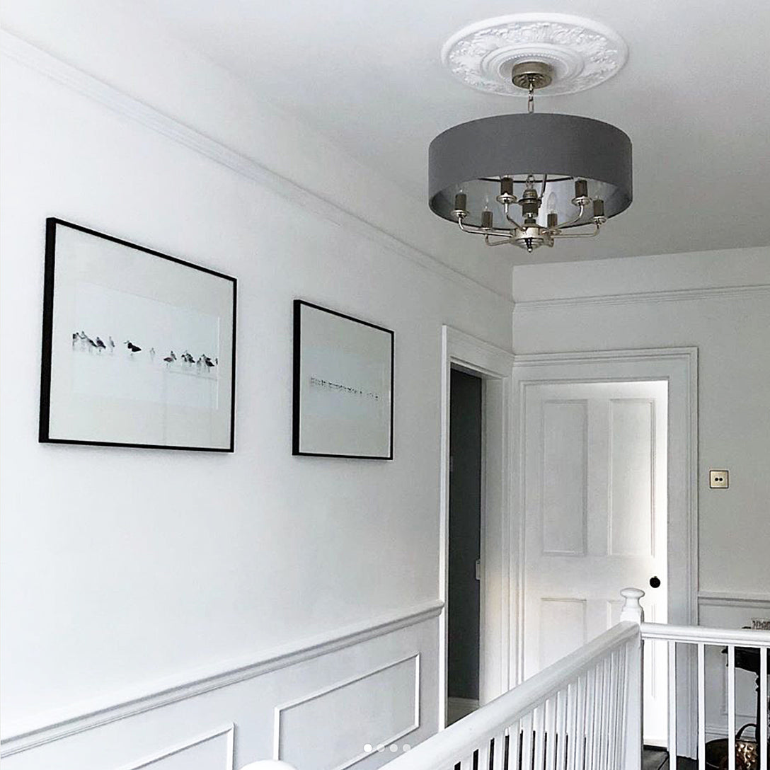 Victorian Plaster Ceiling Rose shown in hallway 500mm dia.