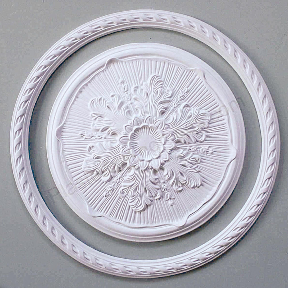 Rope Pattern Plaster Ceiling Rose with inner plaster ceiling rose