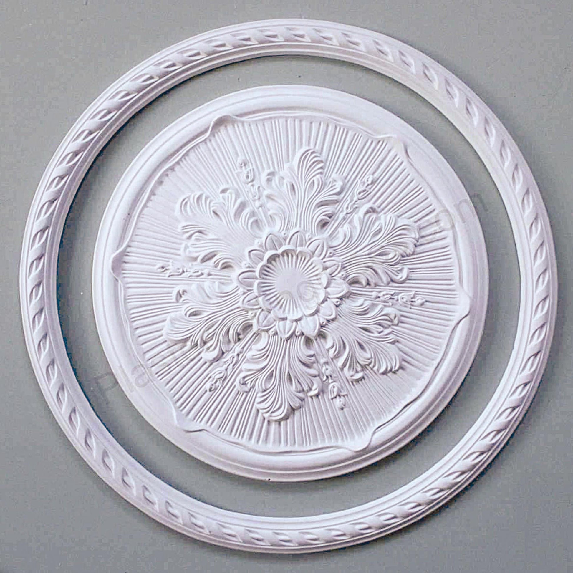 Rope Pattern Plaster Ceiling Rose with inner plaster ceiling rose