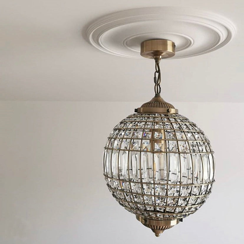 Plain Spun Plaster Ceiling Rose from side