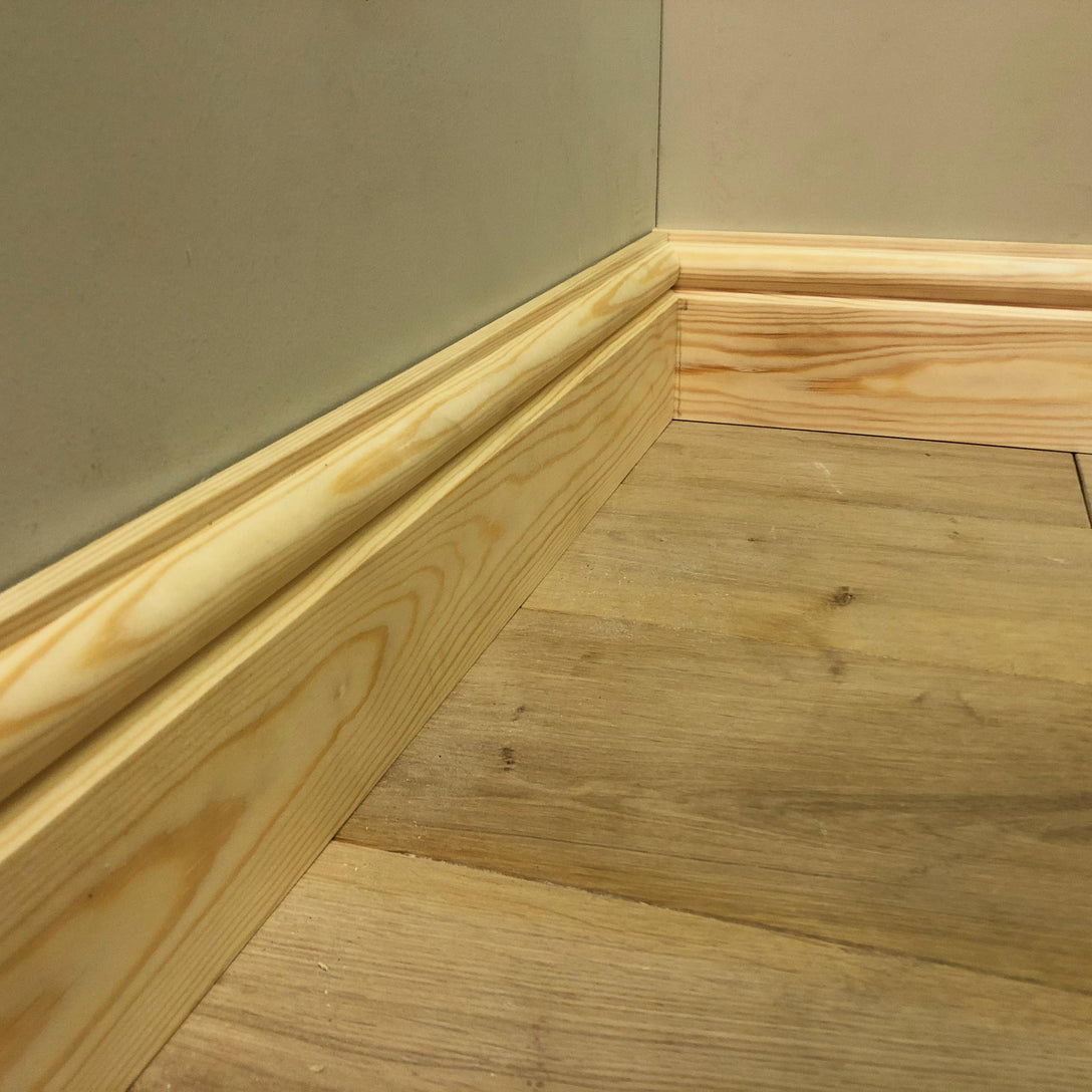 aspect of Antique Victorian Skirting Board section 117mm x 21mm