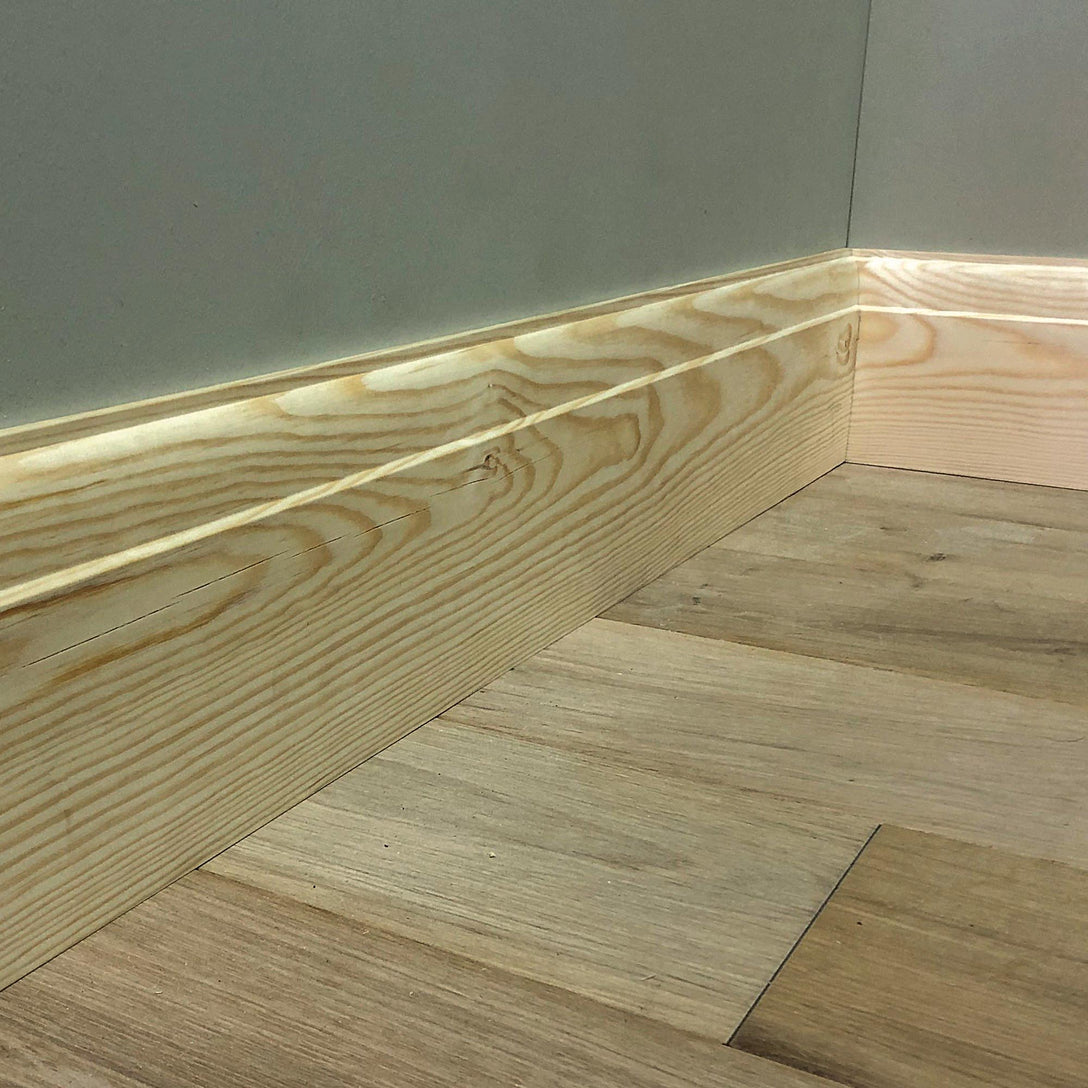 image showing Victorian Classic Timber Skirting Board installed - 168mm x 21mm