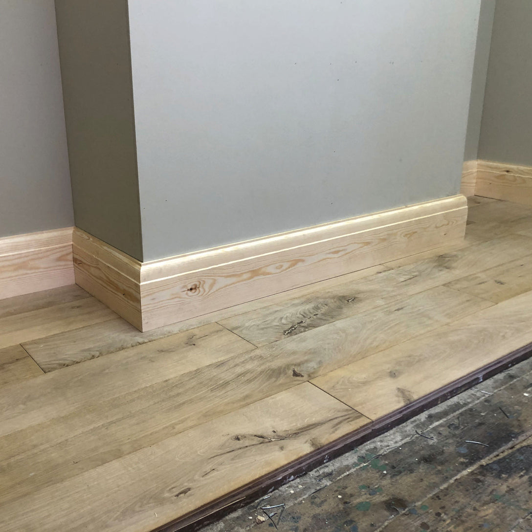 image shows Victorian Timber Skirting Board after instalment - 168mm x 21mm