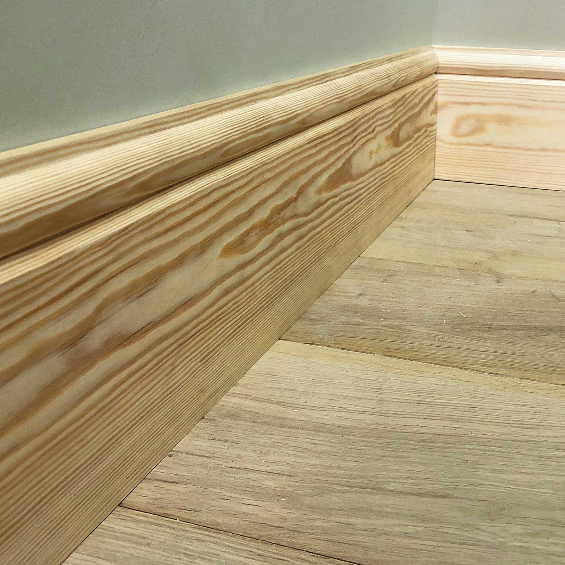 section of Torus Timber Skirting Board shown before paint 168mm x 21mm