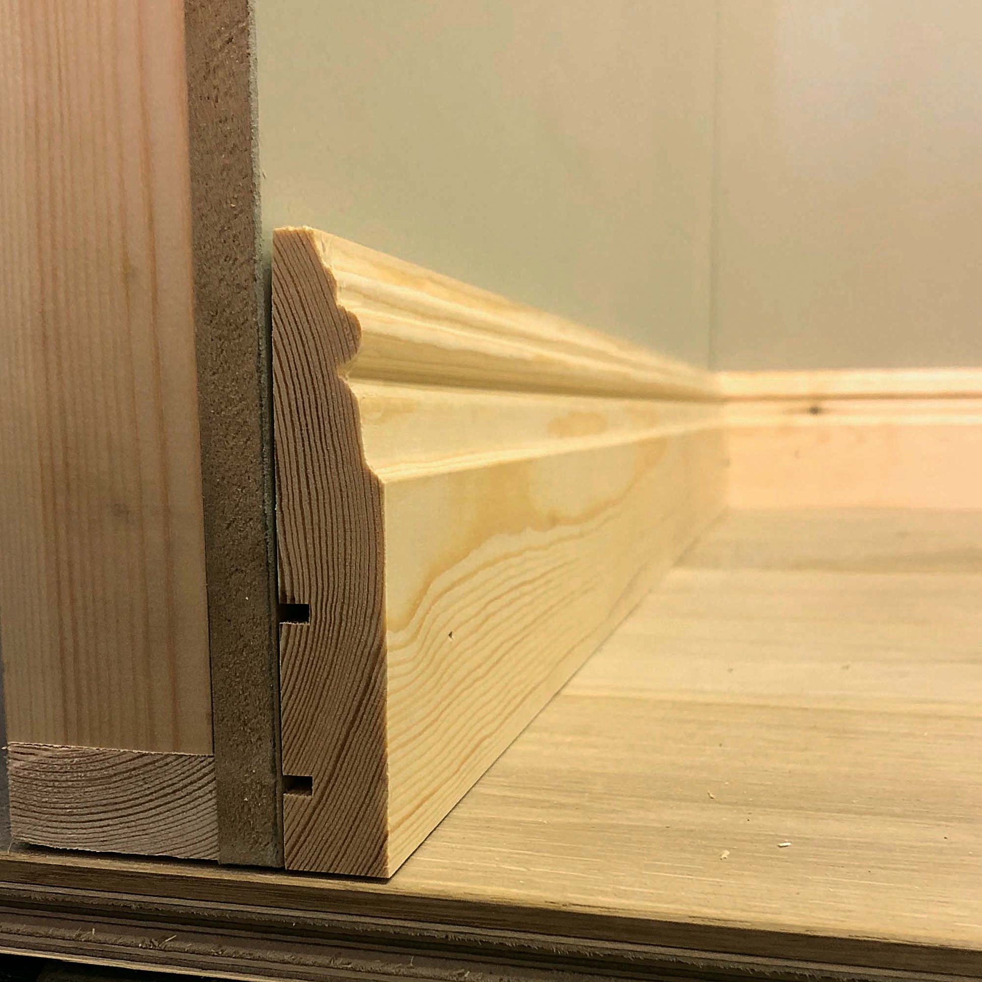 close up photo of Victorian Timber Skirting Board - 168mm x 21mm