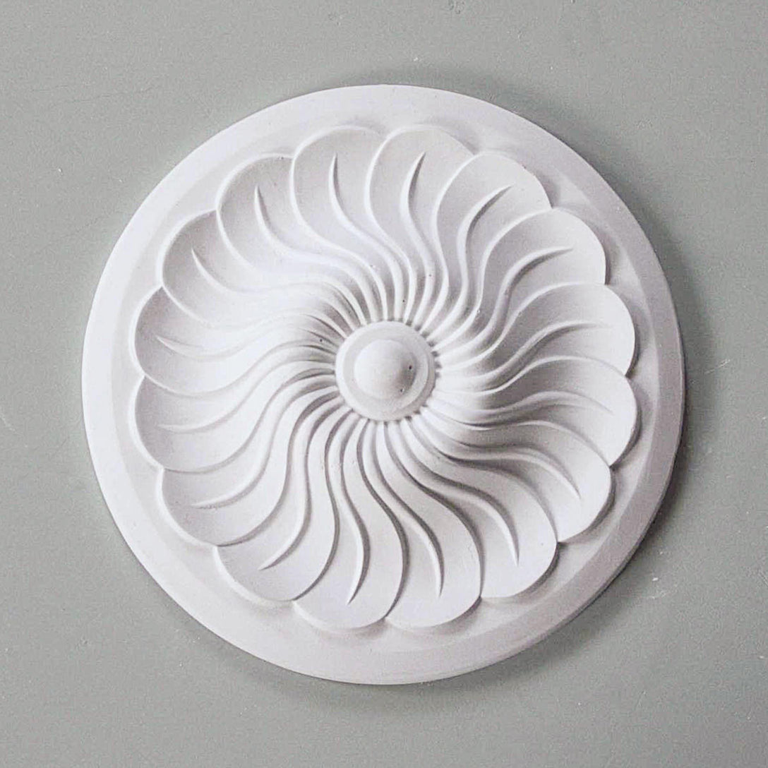 detailed photo of a Poppy Roundel Plaster Ceiling Rose - 300mm dia.