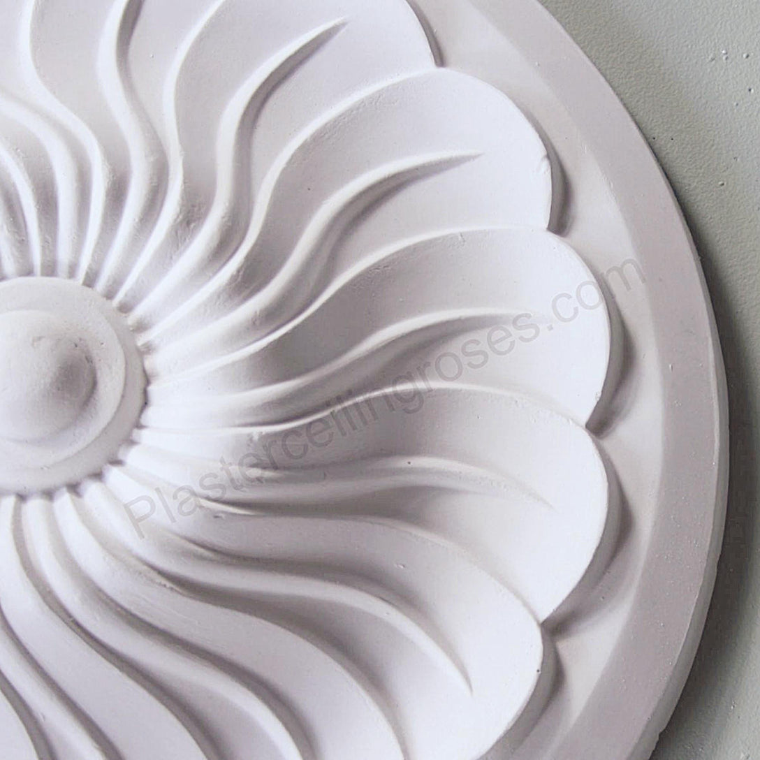 close up image of a Poppy Roundel Plaster Ceiling Rose 300mm dia.