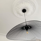 Ornate Floral Plaster Ceiling Rose with modern light fitting