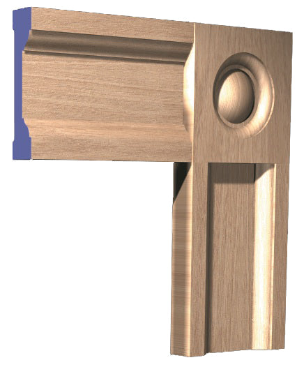 digital image showing victorian style timber corner block