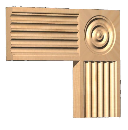digital image showing Victorian Timber Corner Block details 95mm x 95mm x20mm 