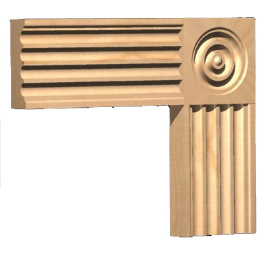 technical photo of a Victorian Timber Corner Block - 71mm x 71mm x20mm