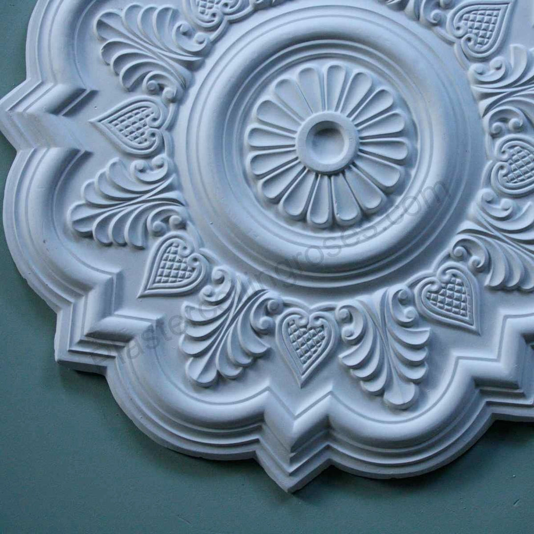 Palmette Plaster Ceiling Rose detailing overview