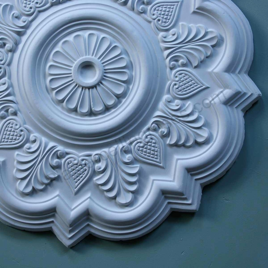 Palmette Plaster Ceiling Rose focused overview