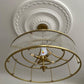 victorian sunflower ceiling rose with art deco chandelier 