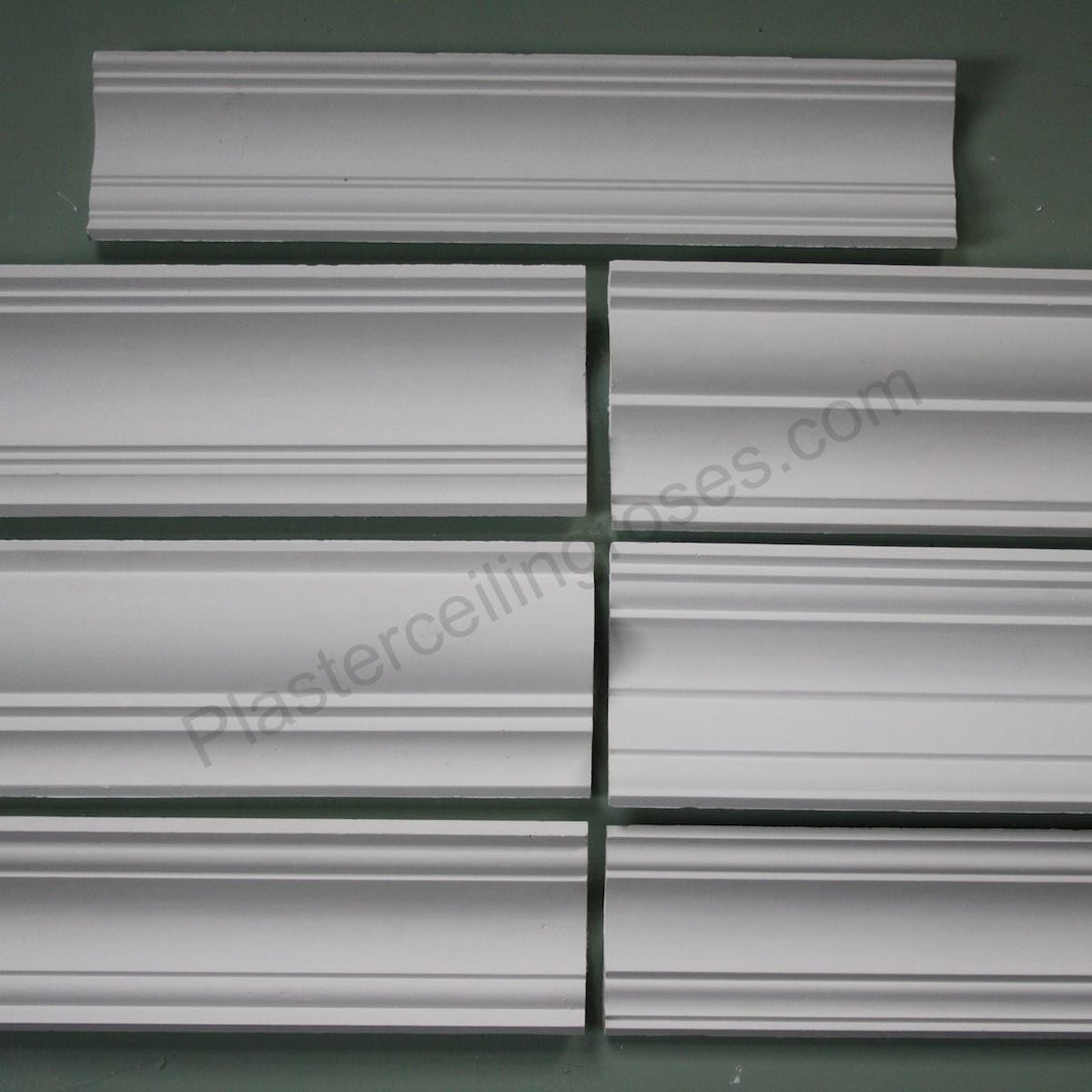 detailed photo of different plaster coving samples