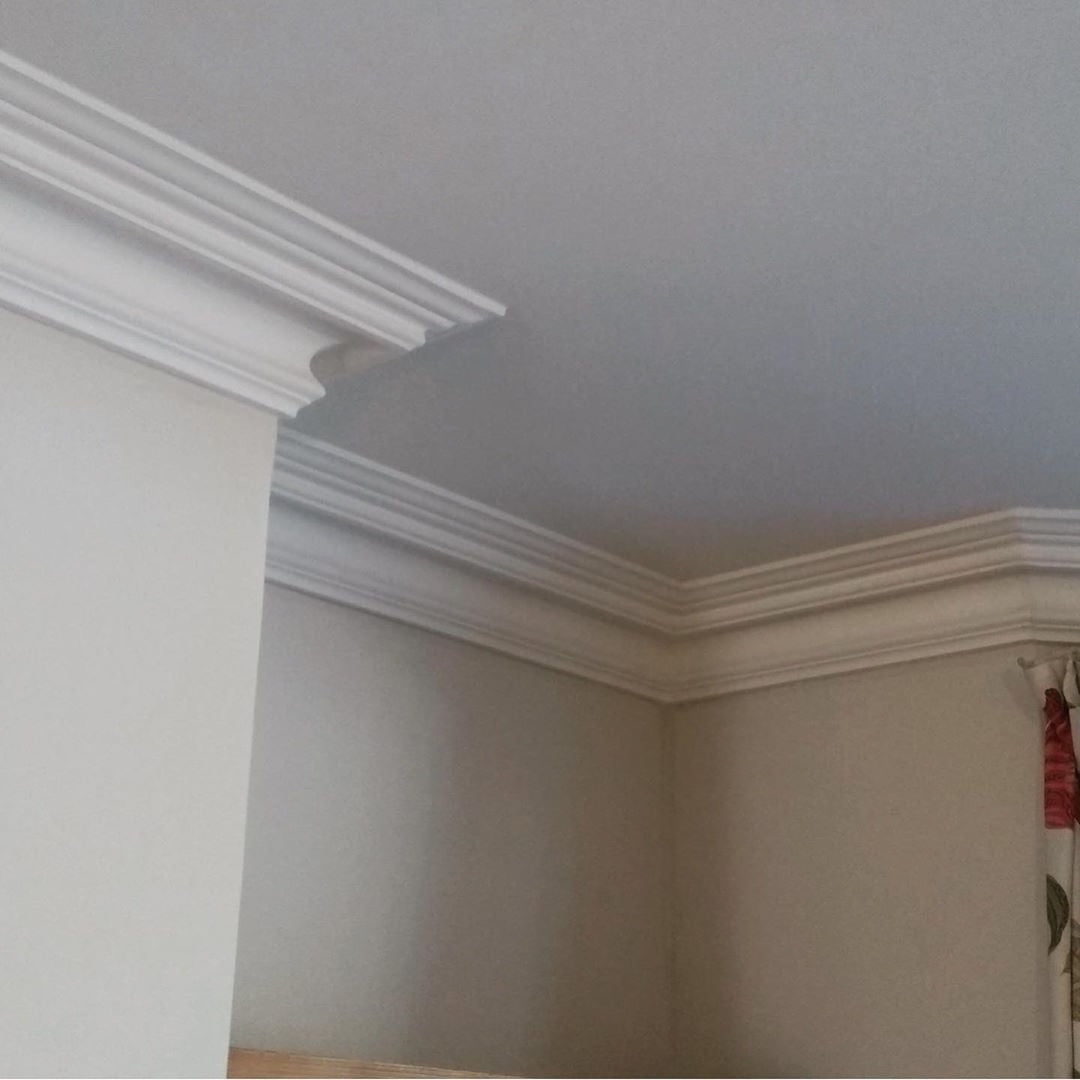 section of victorian style Swan Neck Plaster Coving - 100mm 