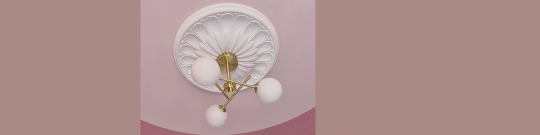 Art deco plaster ceiling rose.