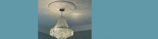 Plaster ceiling rose for bathroom