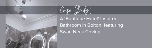 A ‘Boutique Hotel’ Inspired Bathroom in Bolton, featuring Swan Neck Coving