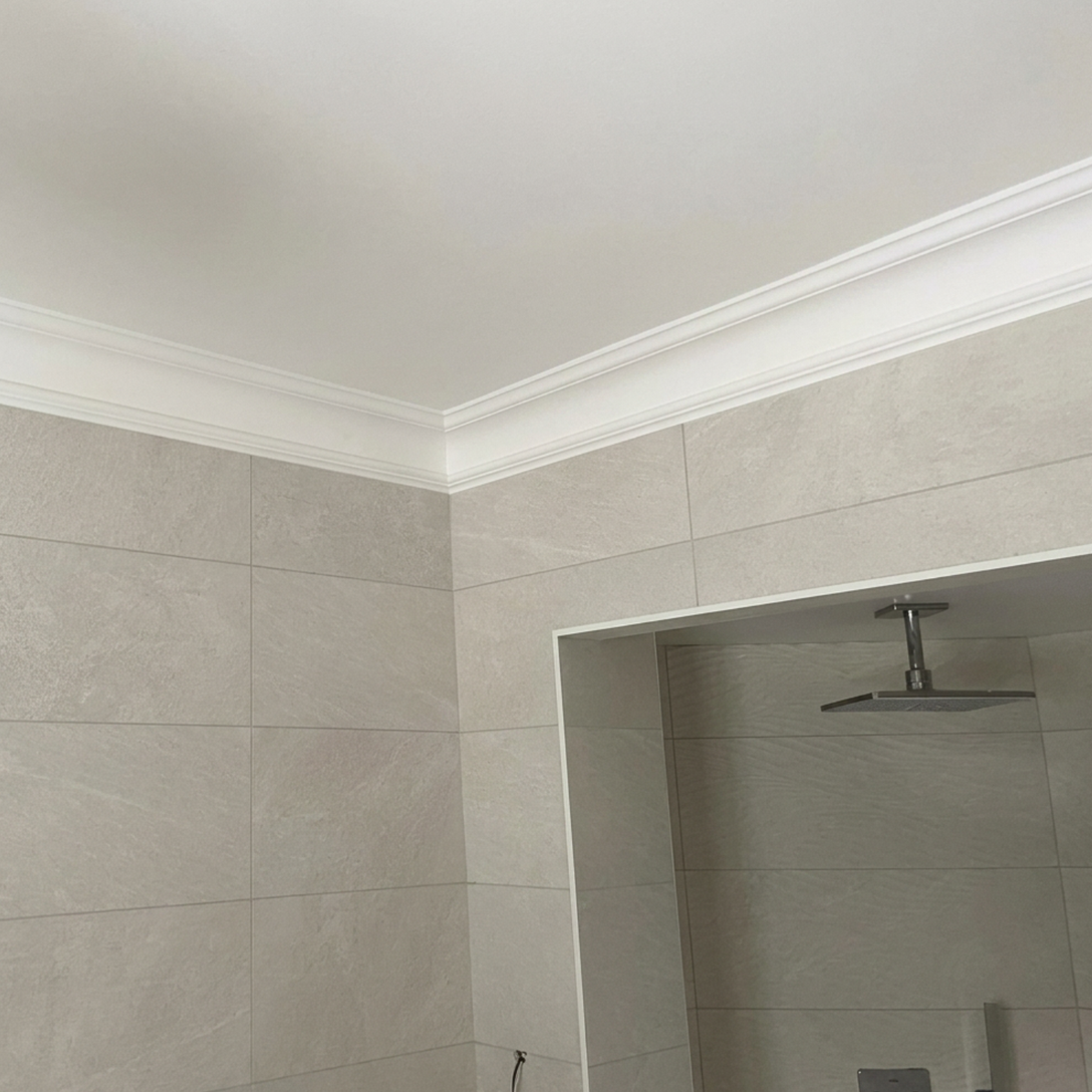 Example of Swan Neck Plaster Coving in Modern Interior